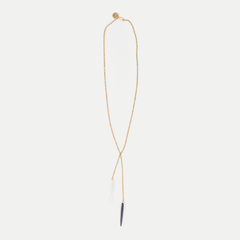 Double Moto Lariat Necklace