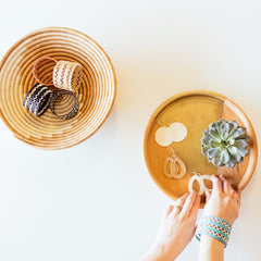 Gold Arrow Teak Tray