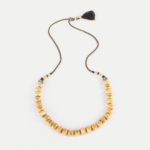 Golden Beaded Necklace