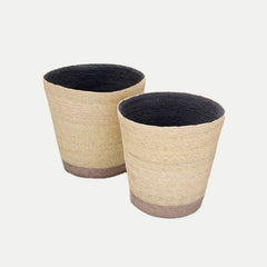 Conical Basket: Lavender & Grey