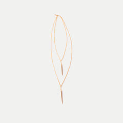 Layered Moto Necklace: Brass