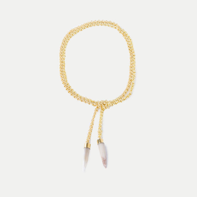 Knotted Talon Necklace: Natural