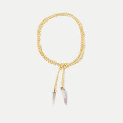 Knotted Talon Necklace: Natural