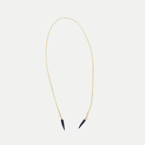 Knotted Talon Necklace: Black