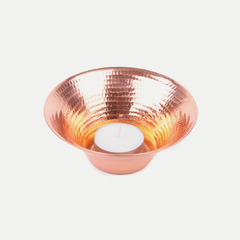 Copper Glimmer Tea Light Candle Holder