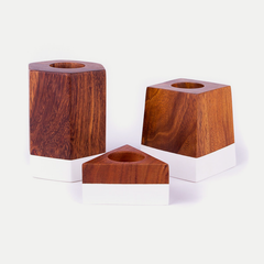 Dipped Geometric Candle Holders