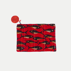 Kitenge Pouch: Red Fish (Large)