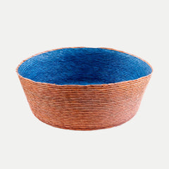 Palm Leaf Basket: Mandarin & Turquoise