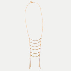 Layered Bar Necklace: Brass